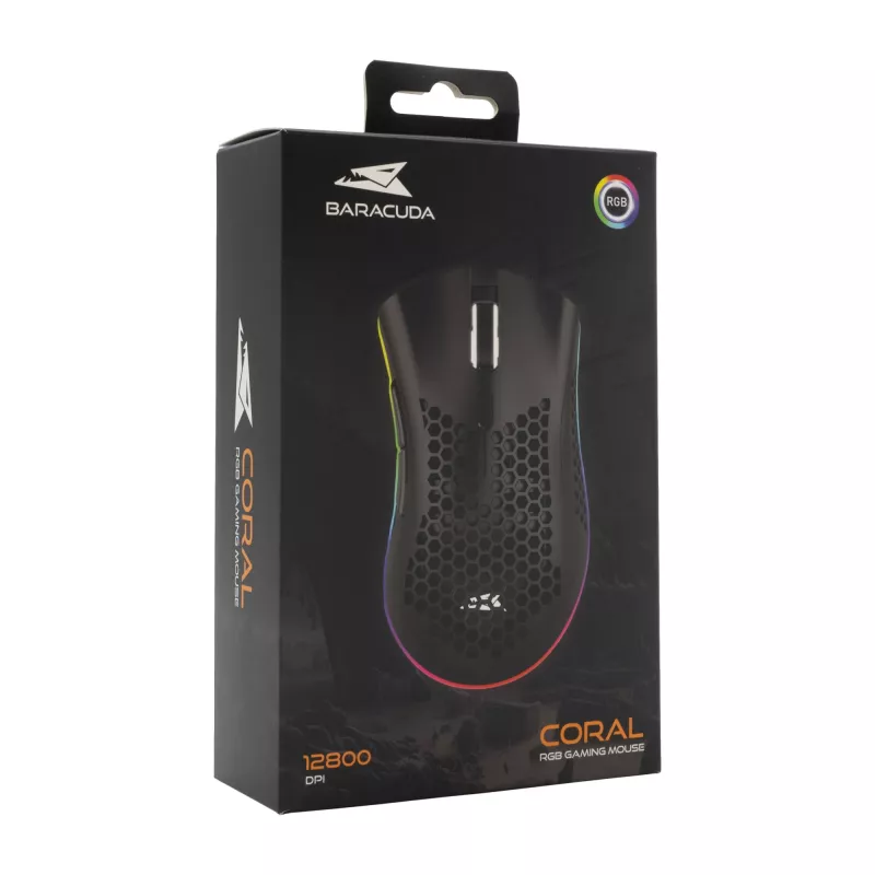 Pelė Baracuda BGM-031 Coral Juoda USB
