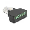 DeLOCK 90654 jungčių adapteris RJ45 8 kontaktų gnybtų blokas Juoda