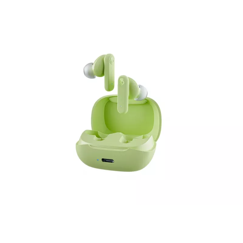 Ausinės į ausį, tikras belaidis ryšys, Skullcandy Smokin’ Buds – žalios, intraauralinės, 20–20000 Hz, 0,0406 kg