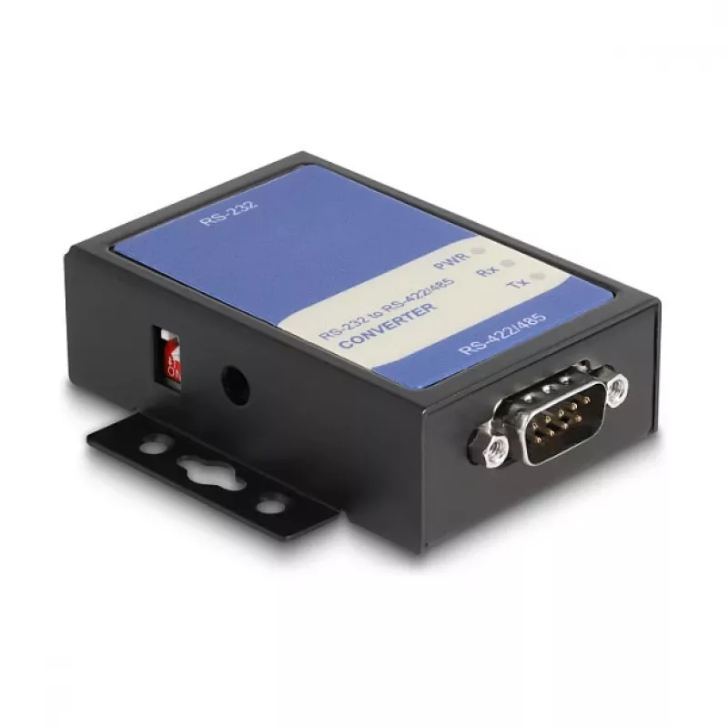 DeLOCK 64265 Serijinis Keitiklis Kartotuvas Izoliatorius RS-232 RS-422/485 Juodas