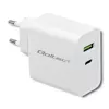 Qoltec 51718 įkroviklis | 45W | 5-20V | 2.4-3A | USB type C PD | USB | Balta