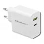 Qoltec 51718 įkroviklis | 45W | 5-20V | 2.4-3A | USB type C PD | USB | Balta