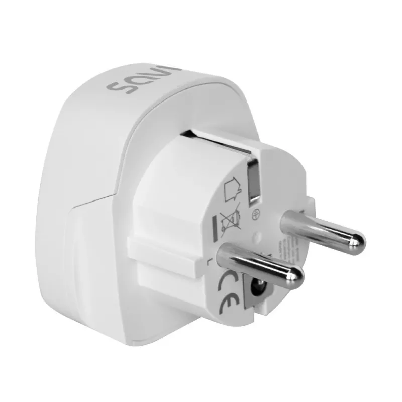 SAVIO AP-01 kelioninis adapteris, JAV lizdas – ES kištukas