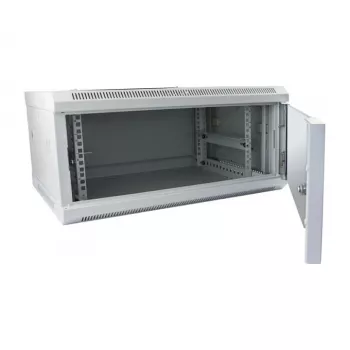 Prie sienos montuojama spinta ALLNET ALL-SMC6409GRAU — 9U talpa, 50 kg, raktinis užraktas, pilka
