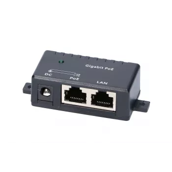 Gigabit PoE Injector Extralink 1 prievadas, 1x 1000Mb/s RJ45, kubelio formos