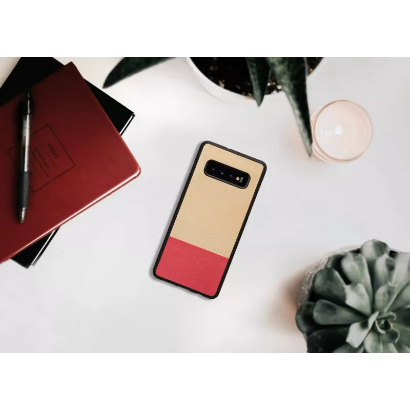 man and wood dėklas išmaniam telefonui Samsung Galaxy S10 Plus — Miss Match Juoda