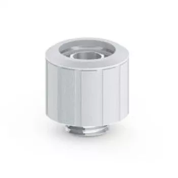BitsPower tiesi jungtis G1/4 colio vid. sriegis su 16/10 mm vamzdeliu, smėliuotas sidabras