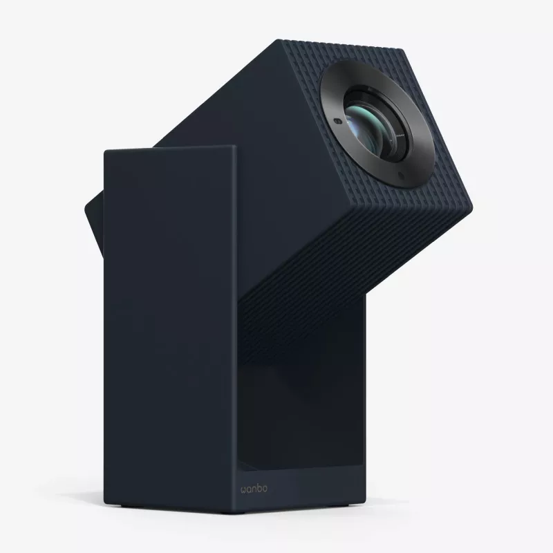 Nešiojamasis LCD projektorius WANBO Cube 2 Pro — 500 ANSI liumenų, 1080p (1920x1080), LED, automatinis fokusavimas, Android TV, 1,2:1 priartinimas, 8 W, juoda