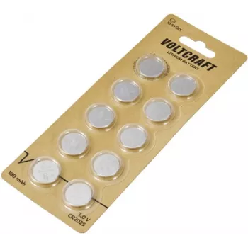 Voltcraft Button Cell CR 2025 3 V 10 vnt. 160 mAh Lithium VC-16108000 (VC-16108000)