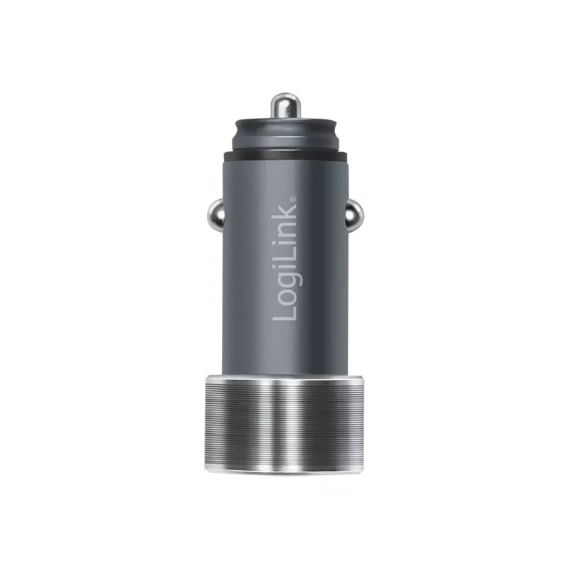 LogiLink automobilinis maitinimo šaltinis - 36 vatai - 3 A - PD 3.0, QC 3.0 - 2 išvesties prievadai (USB, 24 kontaktų USB-C)