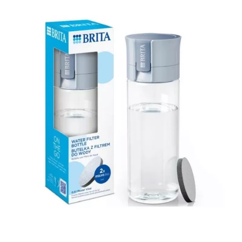 Brita Vital filtravimo butelis 0,6 l pastelinė mėlyna