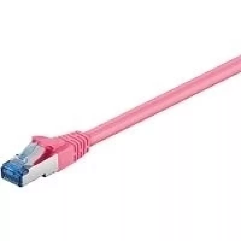 Wentronic Goobay CAT 6a komutacinis kabelis, S/FTP (PiMF), Magenta, 7.5 m - LSZH Halogen-Free, Copper (93850)