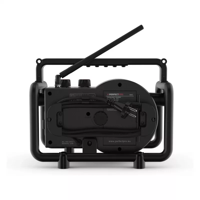 Perfectpro DABBOX radijo imtuvas statybvietėms DAB+ FM AUX Bluetooth atsparus smūgiams