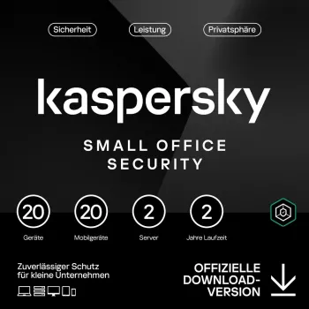Kaspersky Small Office Security [20 įrenginių – 2 metai] Bazinė 20 įrenginių + 20 mobiliųjų įrenginių + 2 failų serveriai – 2 metai