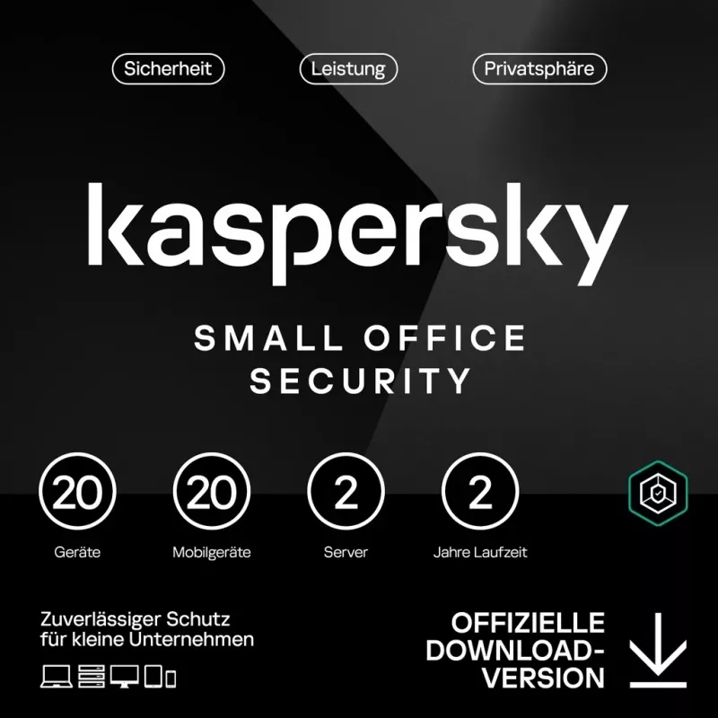 Kaspersky Small Office Security [20 įrenginių – 2 metai] Bazinė 20 įrenginių + 20 mobiliųjų įrenginių + 2 failų serveriai – 2 metai