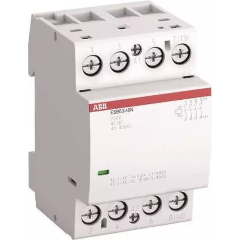 ABB ESB63-40N-06 montavimo kontaktorius 4 NO/0 NC, 230 V AC/DC (1SAE351111R0640)