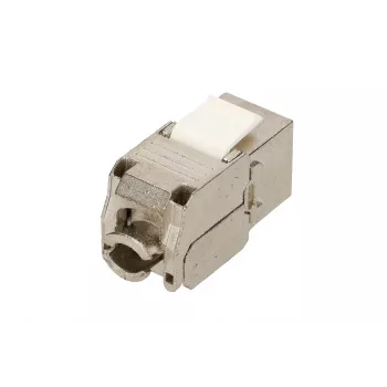 Extralink Keystone CAT6A STP RJ45 kampinis metalinis keystone lizdas, vieno prievado