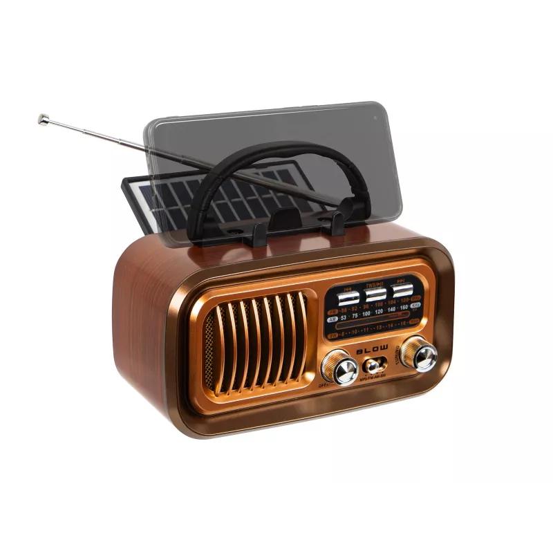 Nešiojamasis analoginis AM/FM radijas RA16 solar