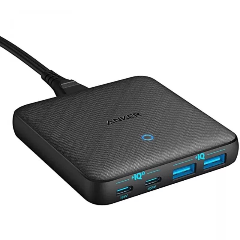 Anker 543 PowerPort Atom III Charger 65W plonas 4-Port GaN 1 x USB-C 45W 1 x USB-C 20W 2 x USB-A