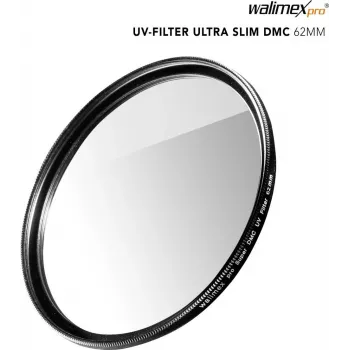 UV filtras walimex pro plonas Super DMC 62mm – plonas 62 mm fotoaparato objektyvo UV filtras