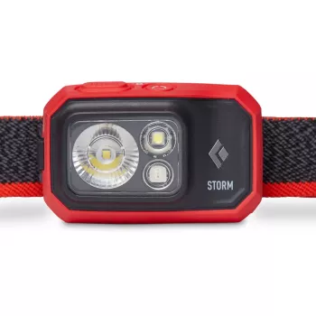 Juoda Diamond Storm 450 Juoda, raudonos spalvos galvos juostos žibintuvėlis