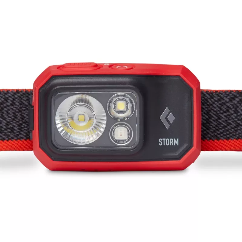 Juoda Diamond Storm 450 Juoda, raudonos spalvos galvos juostos žibintuvėlis