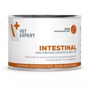 Šlapias šunų maistas VETEXPERT Intestinal Lamb 200 g — veterinarinė dieta virškinimui palaikyti, suaugę šunys, be glitimo ir sojos