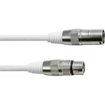 DMX kabelis EUROLITE XLR 3-pin 5 m baltas