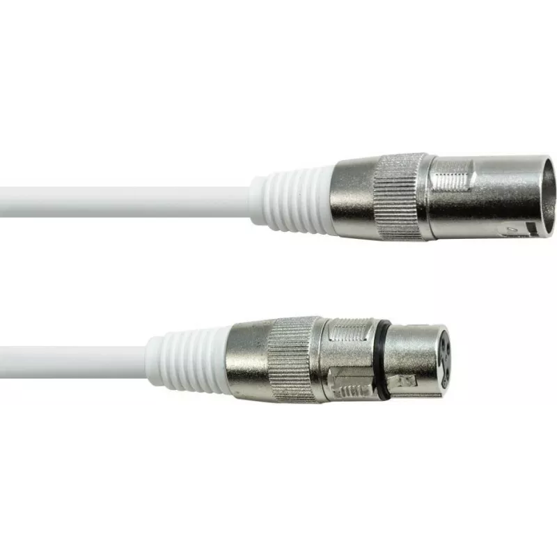DMX kabelis EUROLITE XLR 3-pin 5 m baltas
