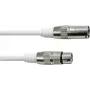 DMX kabelis EUROLITE XLR 3-pin 5 m baltas