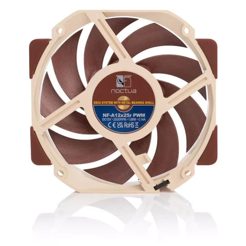 Ventiliatorius Noctua NF-A12X25R PWM 12 cm Smėlio Ruda 2000 RPM 102.1 m³/h