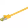 Wentronic GoobayCat.7 neapdorotas kabelis, komutacinis kabelis, S/FTP (PiMF), geltonas, 1,5 m - LSZH be halogenų, varis, RJ45 kištukas (91593)