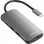 Daugiafunkcis adapteris Sharkoon USB 3.0 Type C 3.2 Gen 1 Pilkas