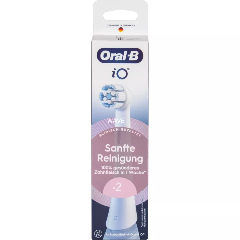 Elektrinio dantų šepetėlio keičiamos galvutės Oral-B iO Gentle Cleaning White, 2 vnt. pakuotė