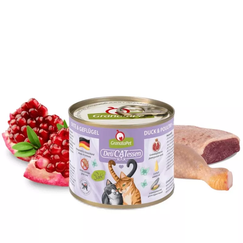 Šlapias kačių maistas Fox4Pets DeliCATessen Duck and Poultry 200 g, visavertis suaugusių kačių ėdalas, 80 % drėgmės