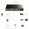 Cudy FS1018PS1 tinklo jungiklis su 18 Fast Ethernet prievadų ir PoE