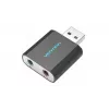 Vention USB išorinė garso plokštė, juoda, metalinė