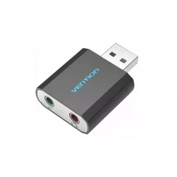 Vention USB išorinė garso plokštė, juoda, metalinė