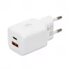 USB įkroviklis IBOX ILUC42W 42W (maks. 33W), 1×USB-C PD3.0, 1×USB-A QC3.0, 100–240V, baltas