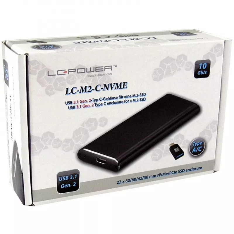 SSD korpusas LC-Power LC-M2-C-NVME juodas M.2