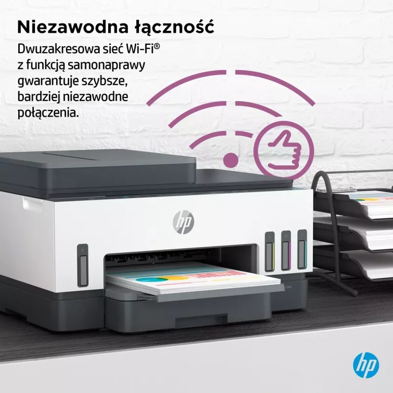 Daugiafunkcis spausdintuvas HP Smart Tank 750 su nuolatiniu rašalu, spalvotas, Wi-Fi, Smart App, dvipusis spausdinimas, ADF automatinis dokumentų tiektuvas
