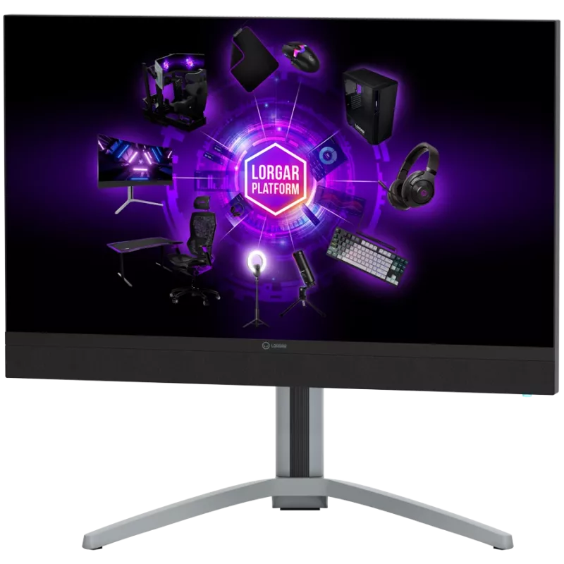 LORGAR 27MP1, UHD MiniLED Gaming Monitor Pro, 27'' (3840*2160) greitas IPS plokščias monitorius, juoda/pieno pilka