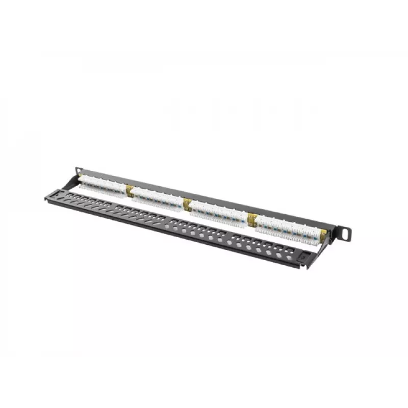 Lanberg PPU5-0024-B - RJ-45 - Cat5, Cat5e - juoda - metalas - montavimas į stovą - 0,5 U (PPU5-0024-B)