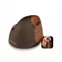 BakkerElkhuizen Evoluent 4 Small Wireless, dešinei rankai, vertikalus dizainas, lazeris, RF belaidis, 2600 DPI, juoda, ruda