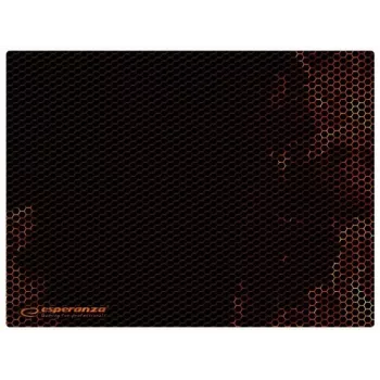Žaidimų pelės kilimėlis ESPERANZA EGP103R — medžiaginis, 400×300 mm, 3 mm storio, raštuotas paviršius, neslystanti bazė, juodas