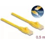 Tinklo kabelis DeLOCK RJ45 Cat.6A U/UTP 0,5 m geltonas