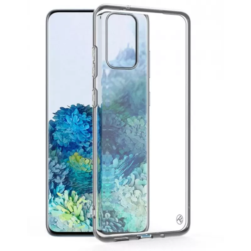 Silikoninis „Tellur“ dėklas „Samsung S20 Plus“ – skaidrus, minkštas apsauginis dėklas