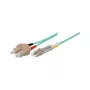 komutacinis kabelis LWL Multipleksinis OM3 (daugiamodis, 50/125) LC/SC, LSZH, apverčiamas poliškumas, 2 m, Good Connections®