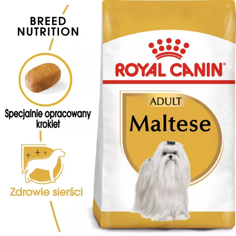 Sausas šunų maistas Royal Canin Maltese Adult 1.5 kg — vištiena, 24% baltymų, 18% riebalų