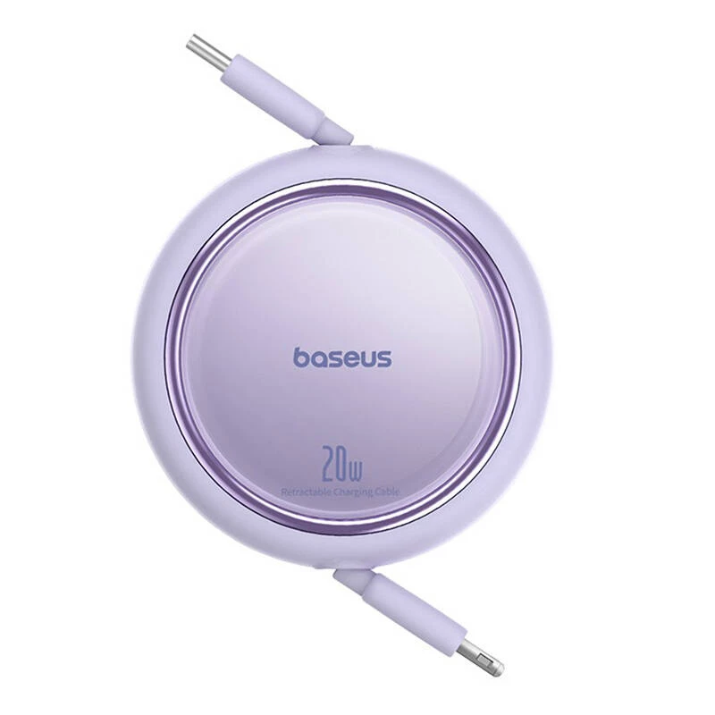 Baseus Free2Pull - 20 W USB-C į Lightning ištraukiamas kabelis, 1 m (violetinis)